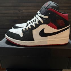 Air Jordan 1 Mid - Gym Red/black Toe
