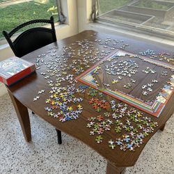 Game Table Solid Wood 