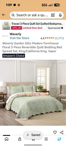Beautiful King Quilt/Comforter Set