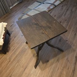 Handmade wooden side table