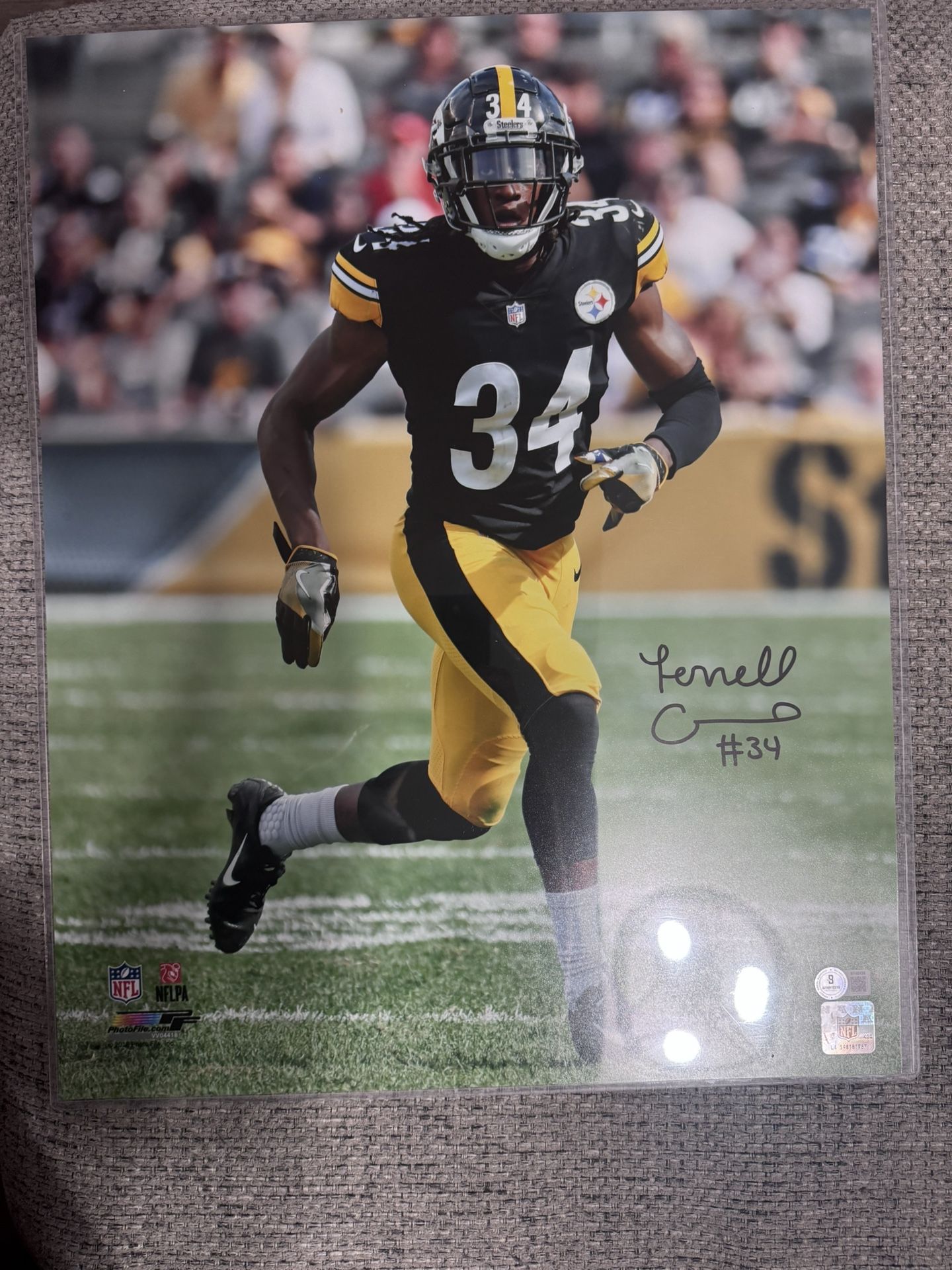 Terrell Edmunds Signed Autograph Pittsburgh Steelers 16x20 Photo (Beckett)
