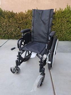Chariot IV Black Folding Youth Transport Chair - High Back Reclining Seat