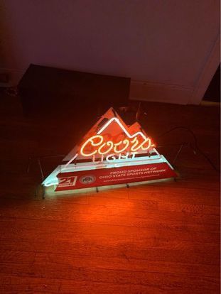 Coors Light Beer OSU Neon Sign