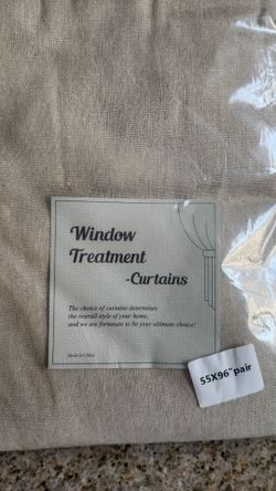 Curtains NEW Beige in Color 55" X 96" 2 panels each