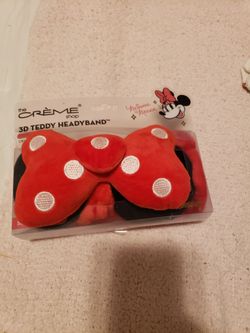 Disney Red Minnie Teddy Headband New