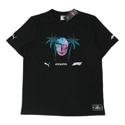 PUMA F1 Formula 1 Miami Grand Prix Tee 2026 Mens Large L Black Graphic Racing BN