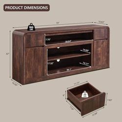 Stand for 80 Inch TVs, 32"Tall Entertainment Center w/