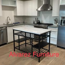 Marble Top Kitchen Island 