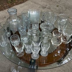 Glassware!! Glass cups and bowls