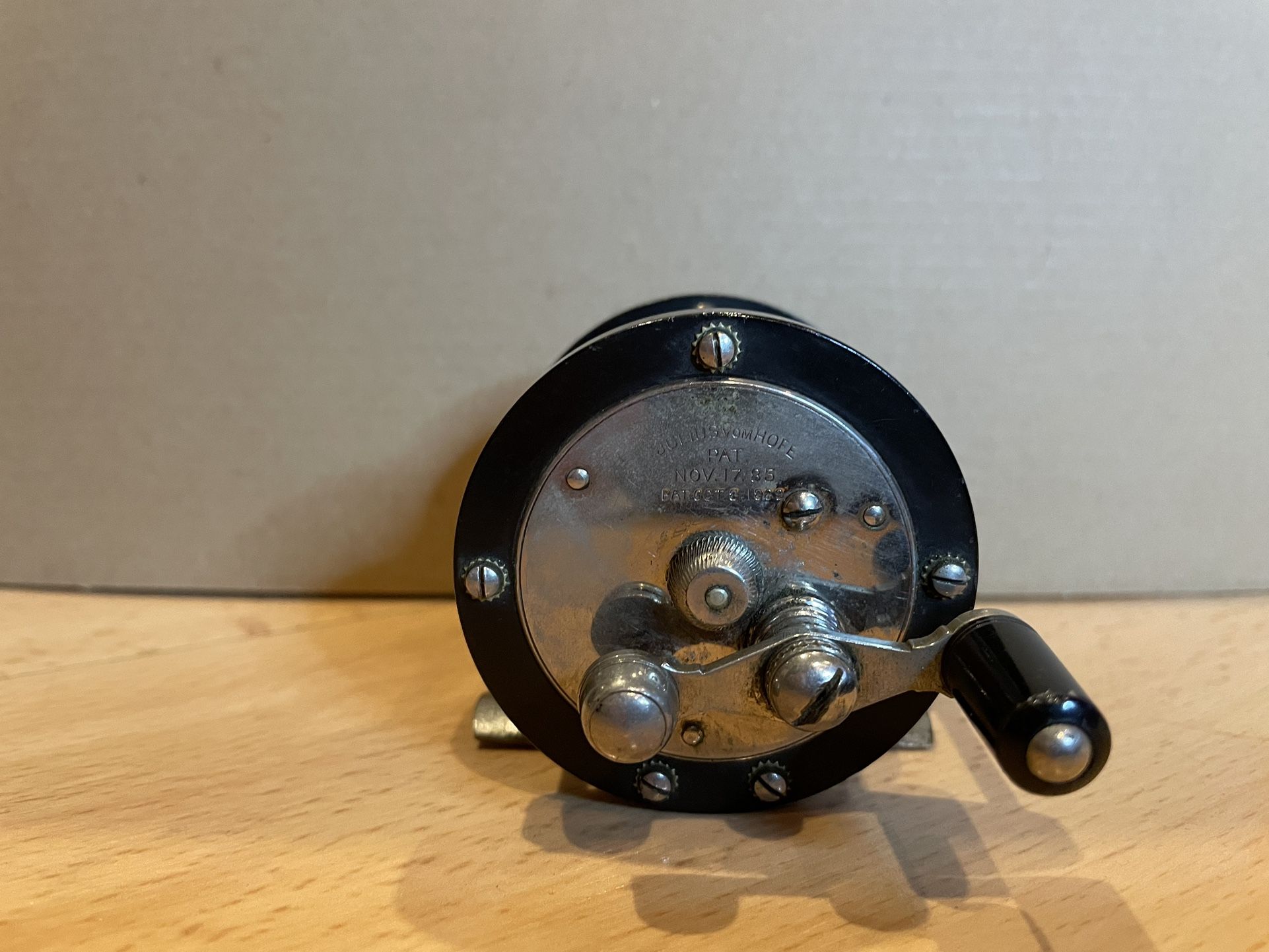 Julius vom Hofe Pat. Nov. 17 1885 & Oct. 08 1889 Hard Rubber & Nickel Size 3 1/2