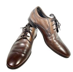 Tods Lace Up Dress Derby Shoes Mens 7.5 Dark Brown Leather Italy