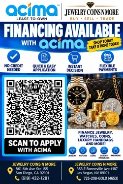 Financing Available with Acima – Jewelry, Watches, Coins & More
