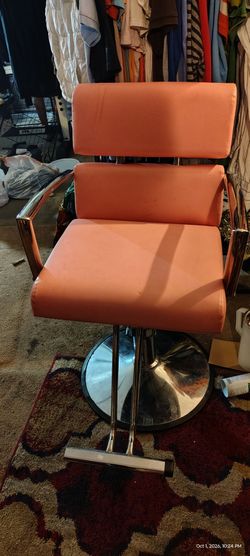 Pink hair salon chair
