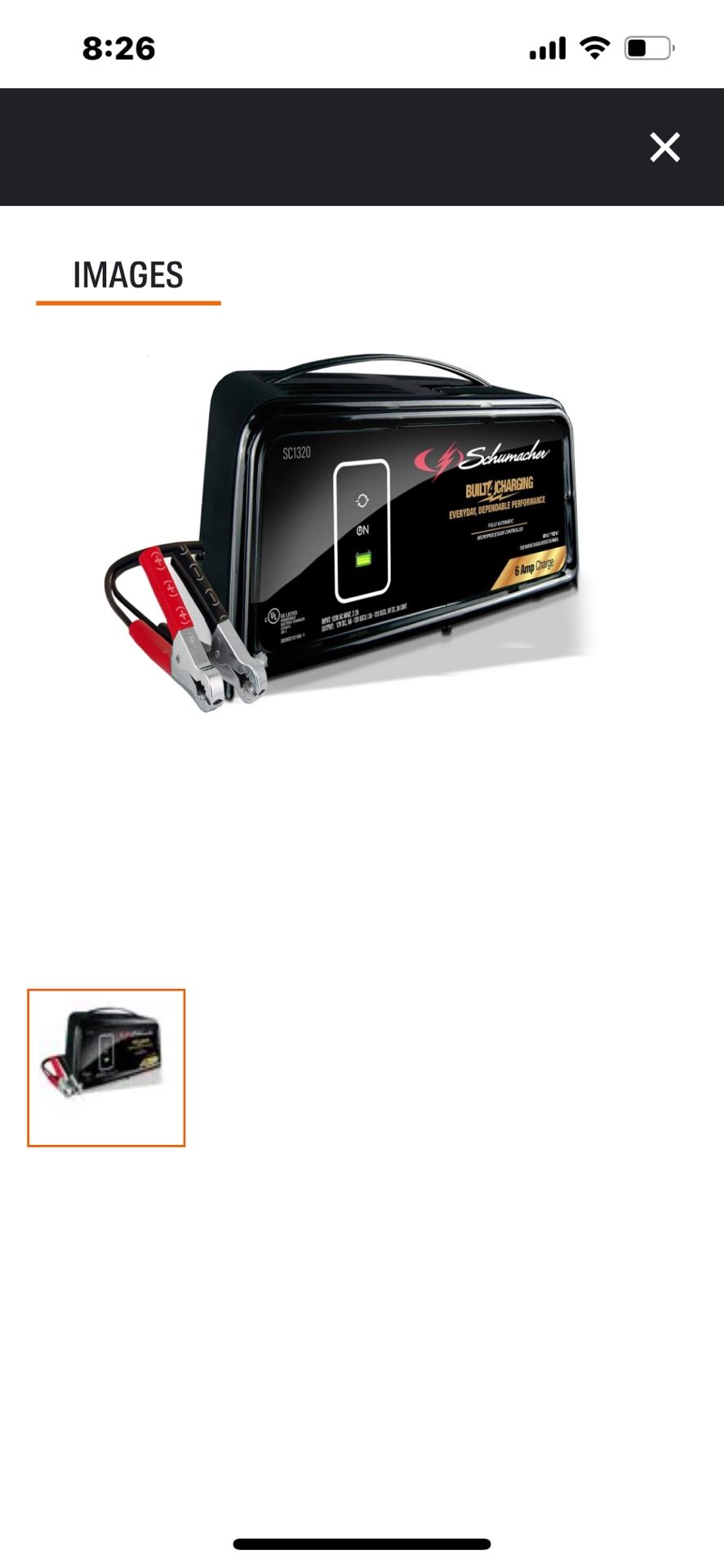 A 8A 6/12V FULLY AUTOMATIC BATTERY CHARGER