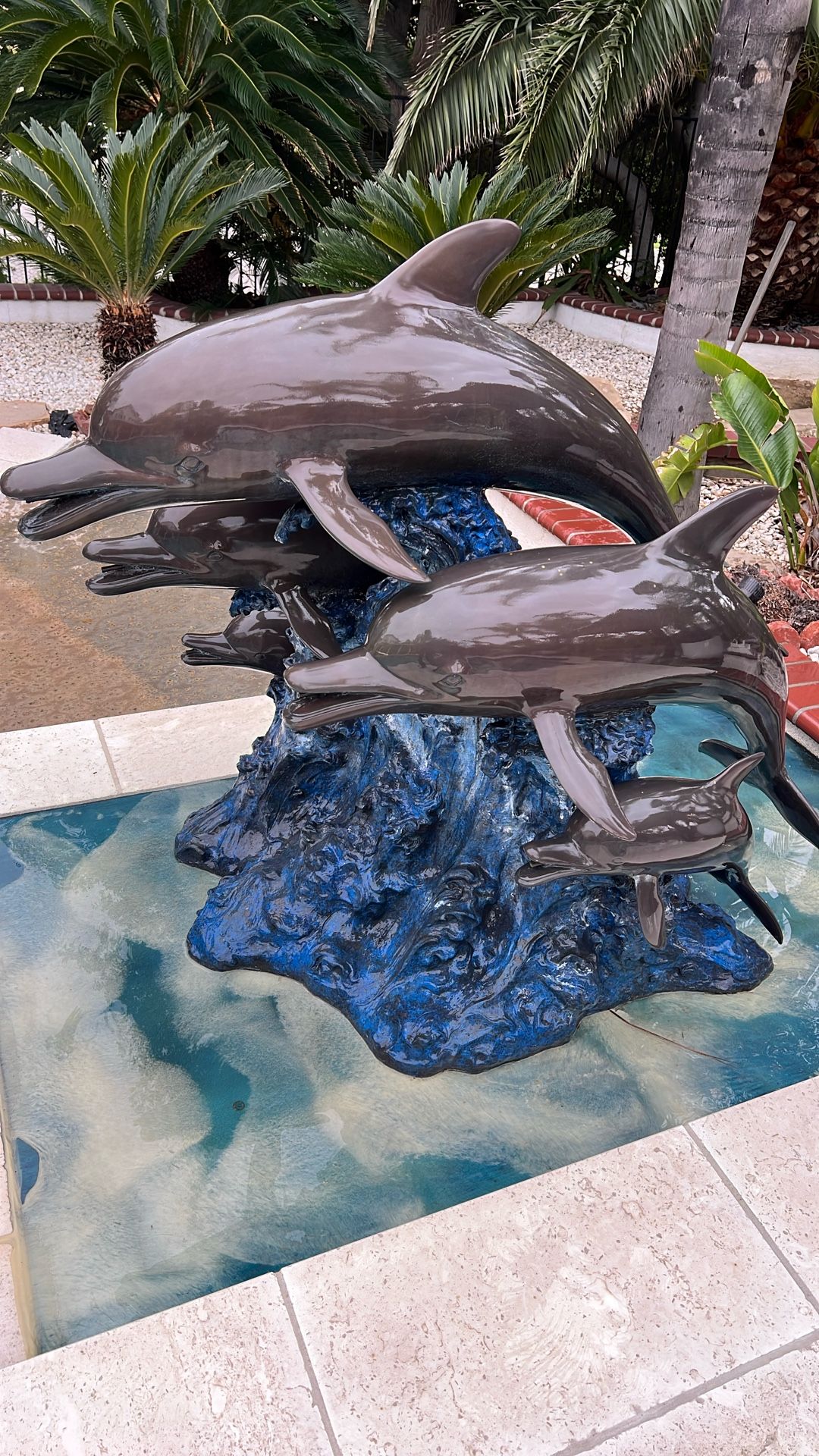 Bronze Dolphin Fountain