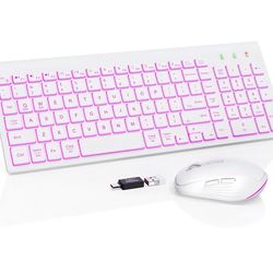 SABLUTE Wireless Keyboard and Mouse Combo Backlit