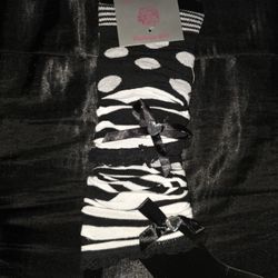The LA DoubleJ Fashion Girl Leg Warmer, Black & White