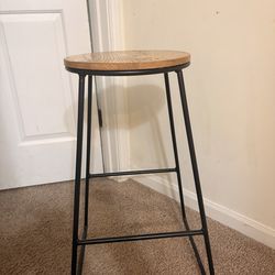 Wooden and Metal Barstool