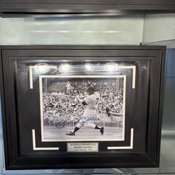 Mickey Mantle Signed "Power Swing" Framed Photo