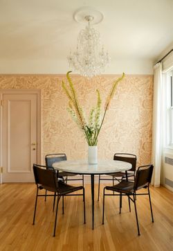 Designer Marble Dining Set- Mobital Round Table + 4 Four Hands Wharton Chairs