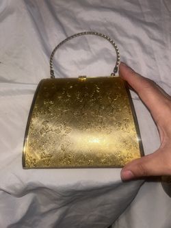 Beautiful Vintage Gold Clutch  1950s