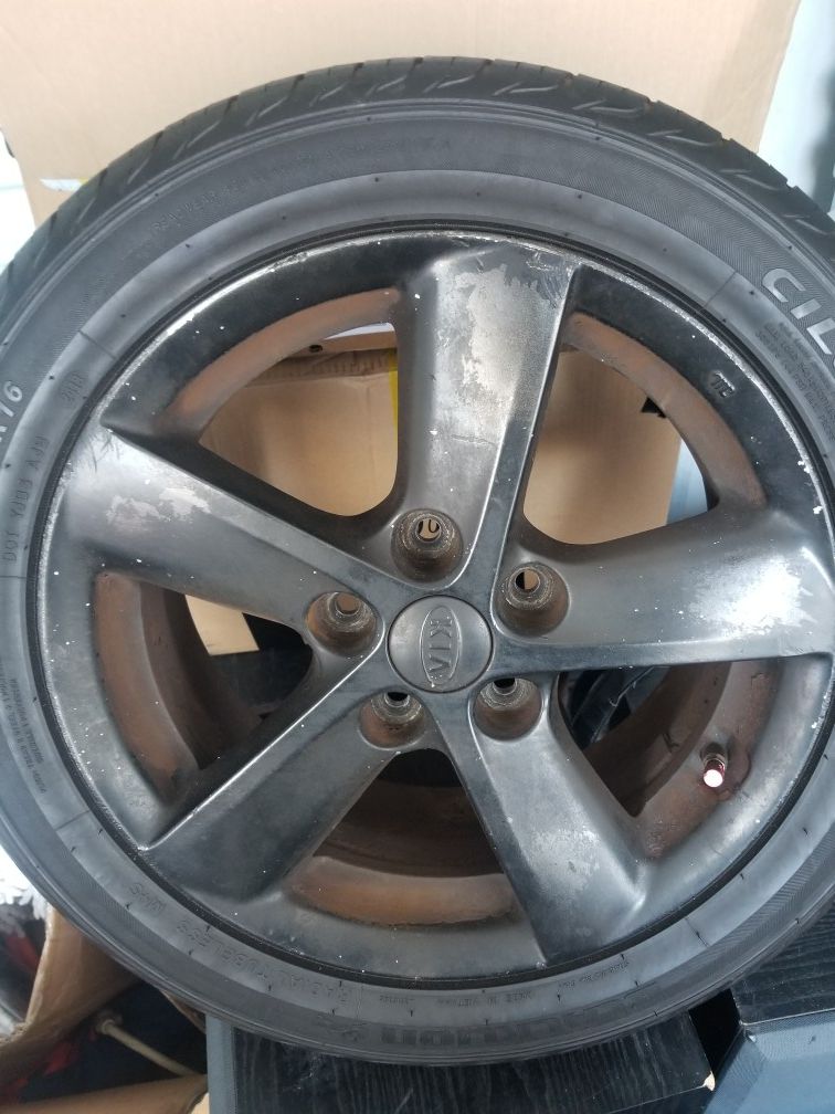 Two Uesd 16 Inch Kia Rims with Tires