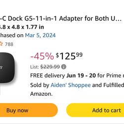 HP USB-C Dock G5-11-in-1 Adapter for Both USB-C and Thunderbolt-Enabled Laptops, PCs, & Notebooks
