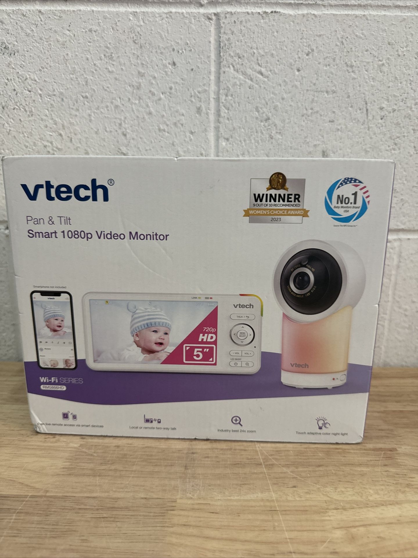 VTech RM5866HD 5" Smart Wi-Fi 1080p Pan and Tilt Monitor