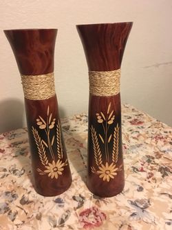 Wooden vase