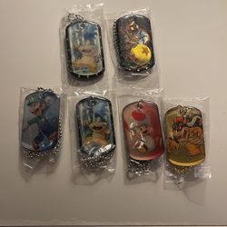 Nintendo Dog Tag Necklaces (Toad, Bowser, Luigi, & etc. 