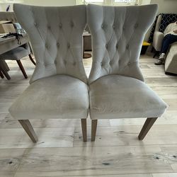 Two Grey dining chairs