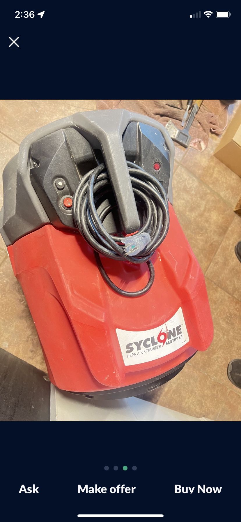 Syclone Sentry X4 Hepa Air Scrubber