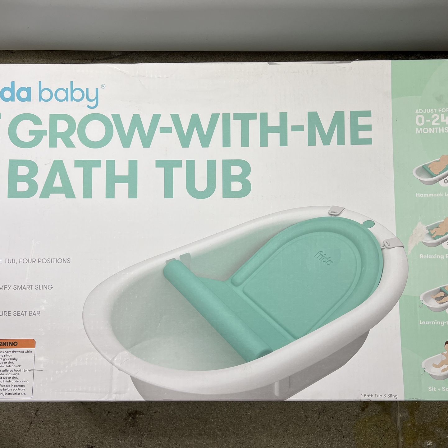 FridaBaby 4-in-1 Grow With Me Bath Tub