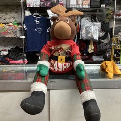 Vintage Reindeer Door Draft Stopper