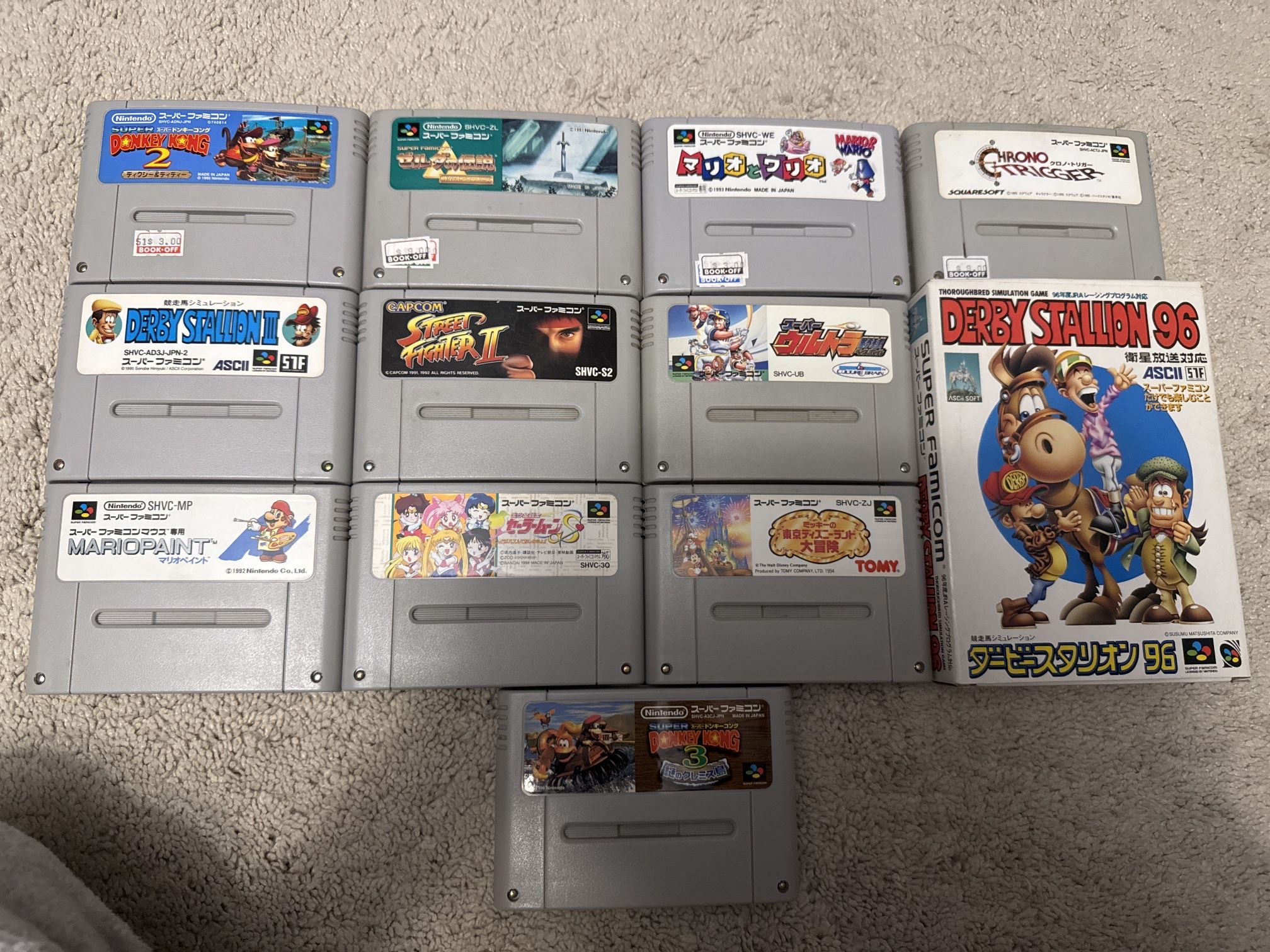 Nintendo Super Famicom (SNES) Game Lot