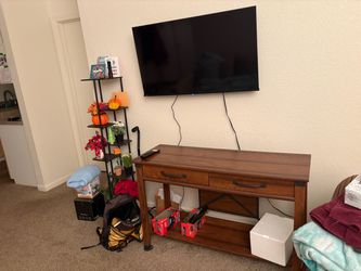 TV and cabinet