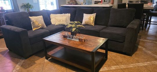 Dark blue sectional sofa super nice and comfortable Pet and smoke free removable cushions and covers for easy machine wash