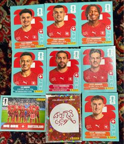 WORLD CUP 2026 PANINI STICKER.SWITZERLAND SOCCER  TEAM. LOT OF 9 STICKERS.BRASIL EDITION