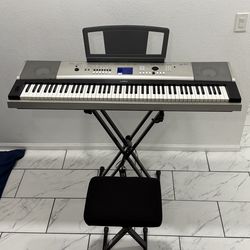 88-Keys Yamaha YPG535 Digital Electric Keyboard + Stand + Bench & Table