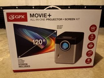 Gpx all in one movie projector and screen kit