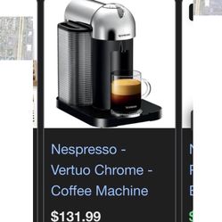 50% off Nespresso Vertuo Chrome!