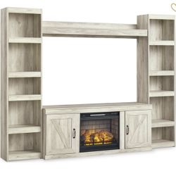 TV Stand, 4 Piece Set Electric Heater 