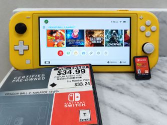 Yellow Nintendo Switch Lite – Good Condition – Included/Charger