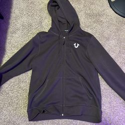 brown true religion hoodie