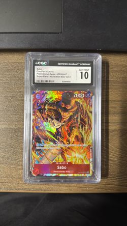 CGC 10 Sabo One Piece Super Rare OP05-007
