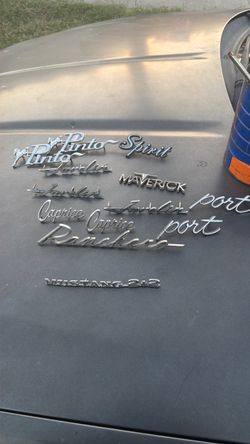 Vintage Chrome Car Emblem Badge Lot