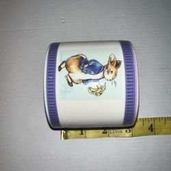 Peter Rabbit Porcelain Oval Shaped Piggy Bank Wedgwood Brand