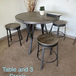 Table And 3 Stools 