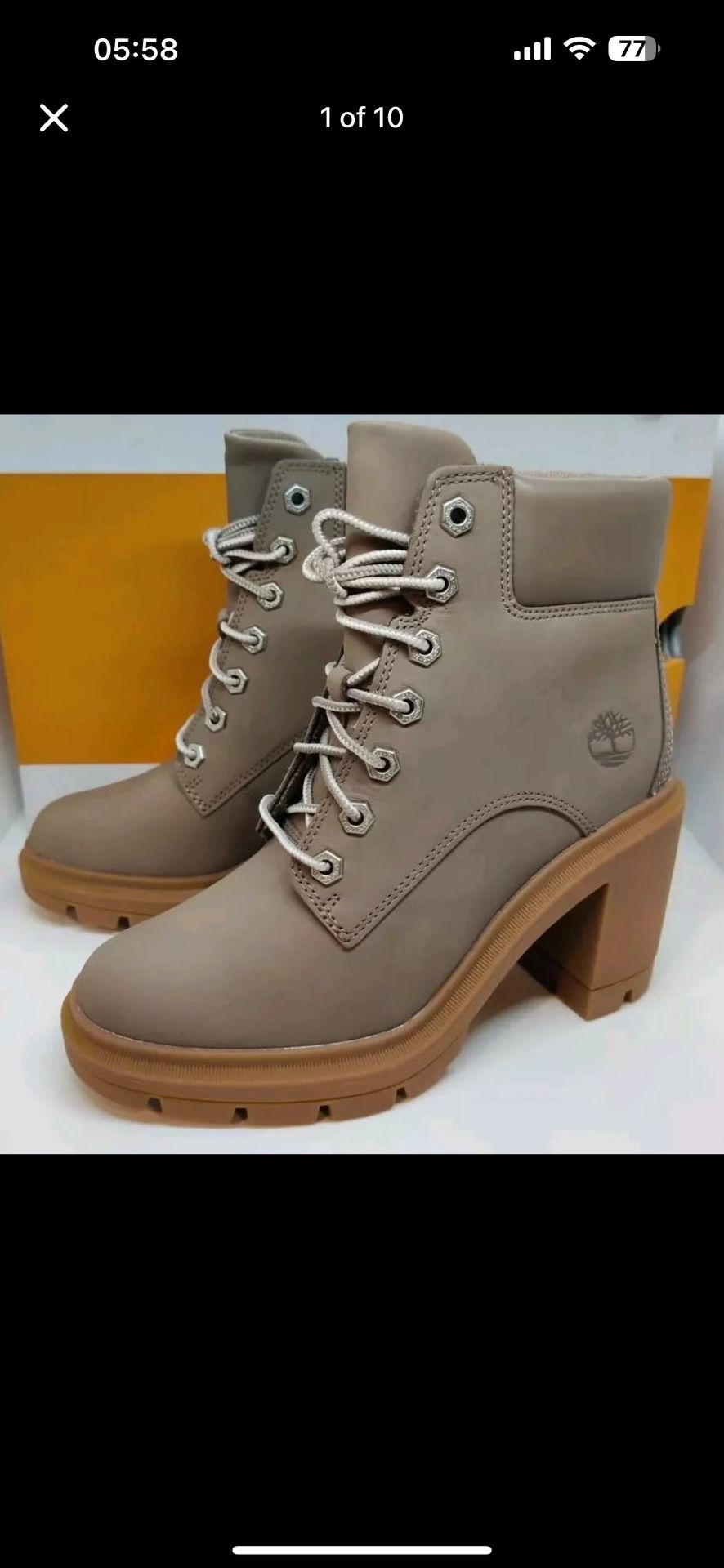 Women's Timberland Allington Heights 6" Boots - Taupe Nubuck Size 9.5, 10