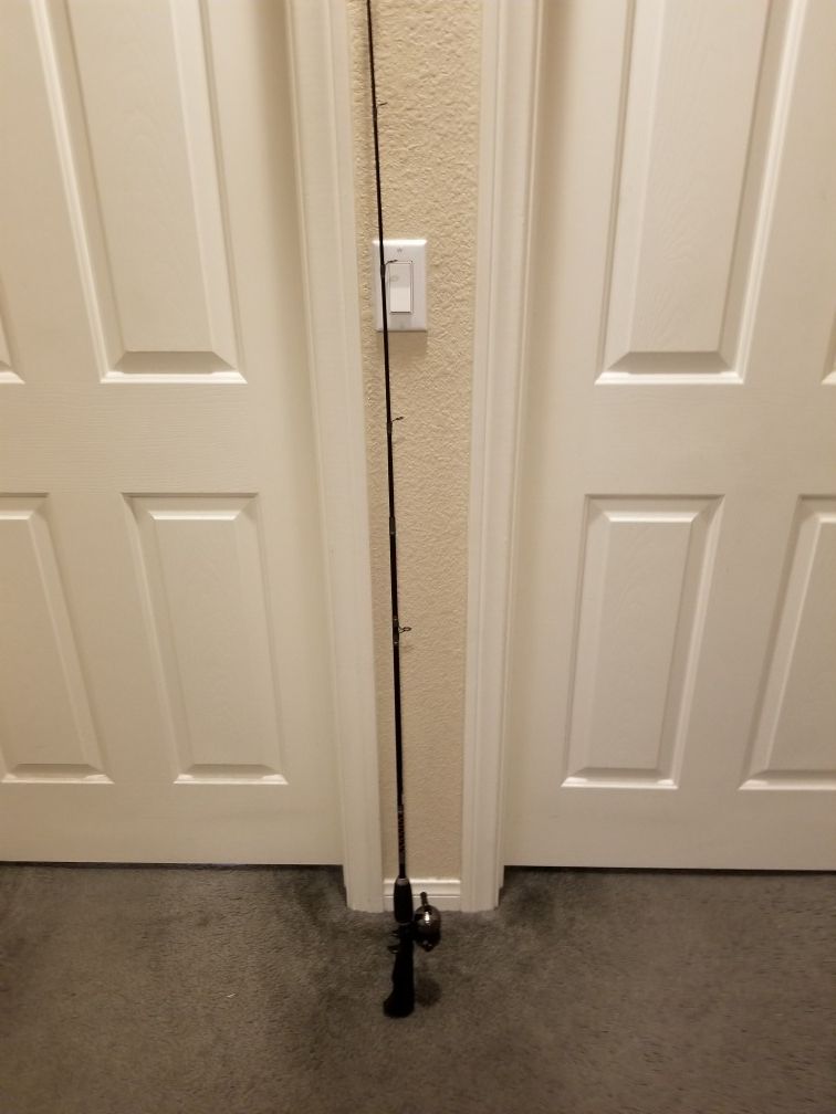 Lightly Used Zebco Rhino Titanium RHTC562ML 5'6" Med/Light 2-pc. 6-12 lbs. Line 1/8-3/8 oz. Lure Spincast Fishing Rod and Fishing Reel Combo